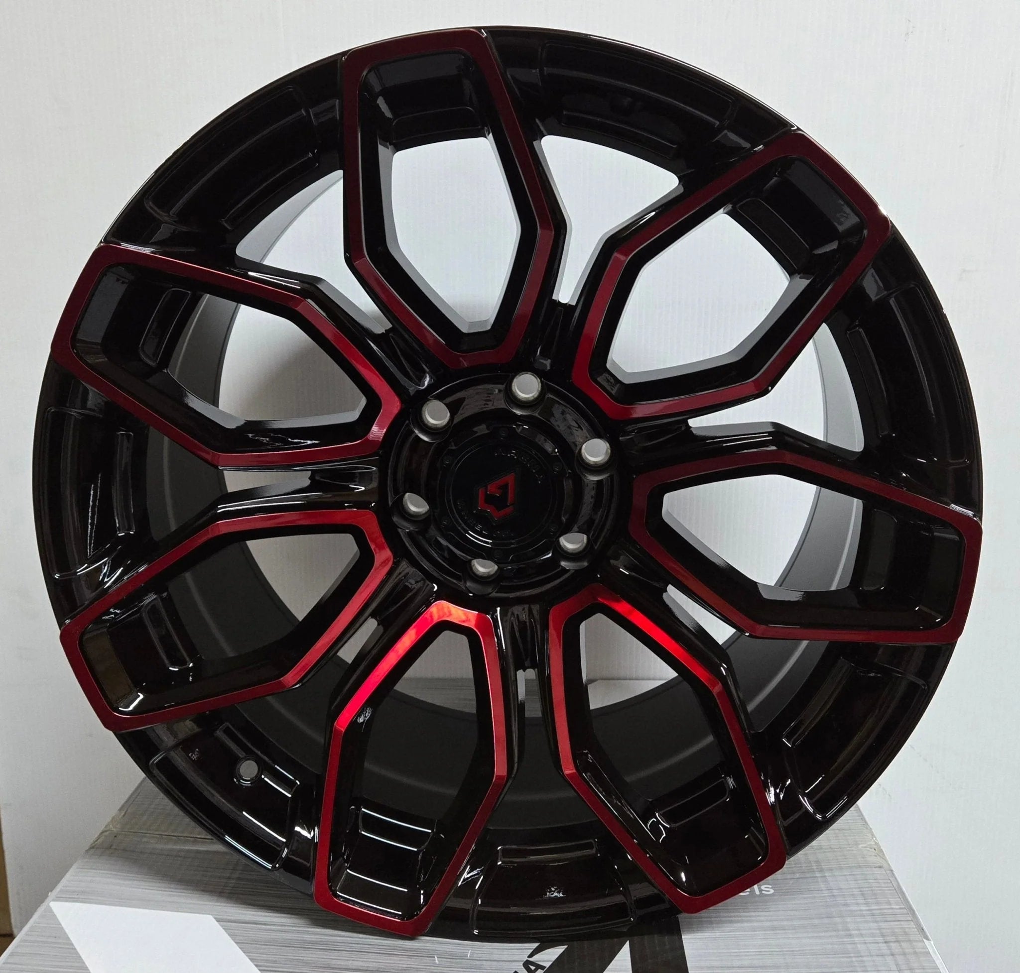A116 ARENA COBRA 20X10 6X139.7 GLOSS BLACK MACHINE RED TINT CB106.1 ET-18