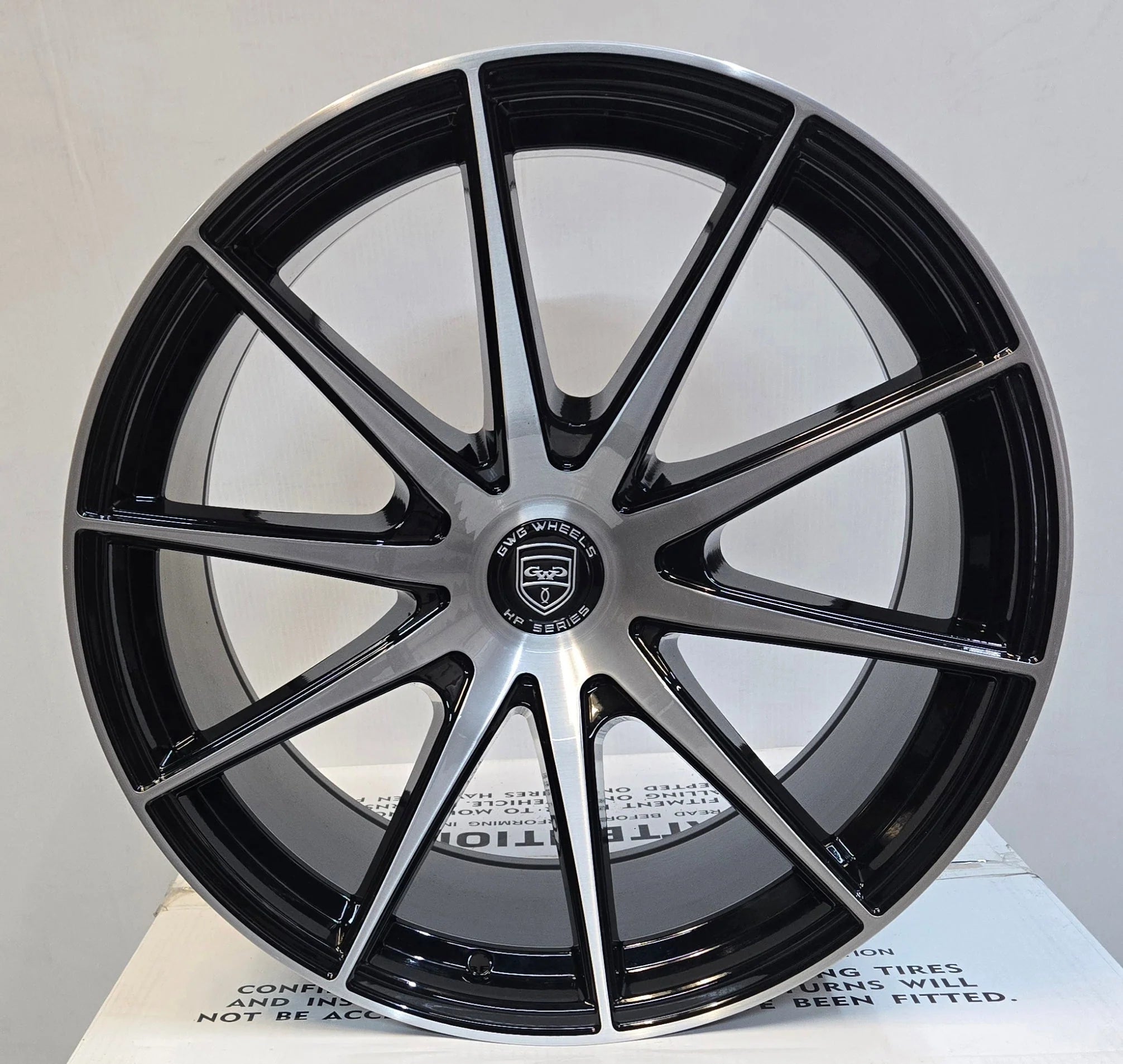 GWG HP4 19x10 Blank GLOSS BLACK MACHINE FACE