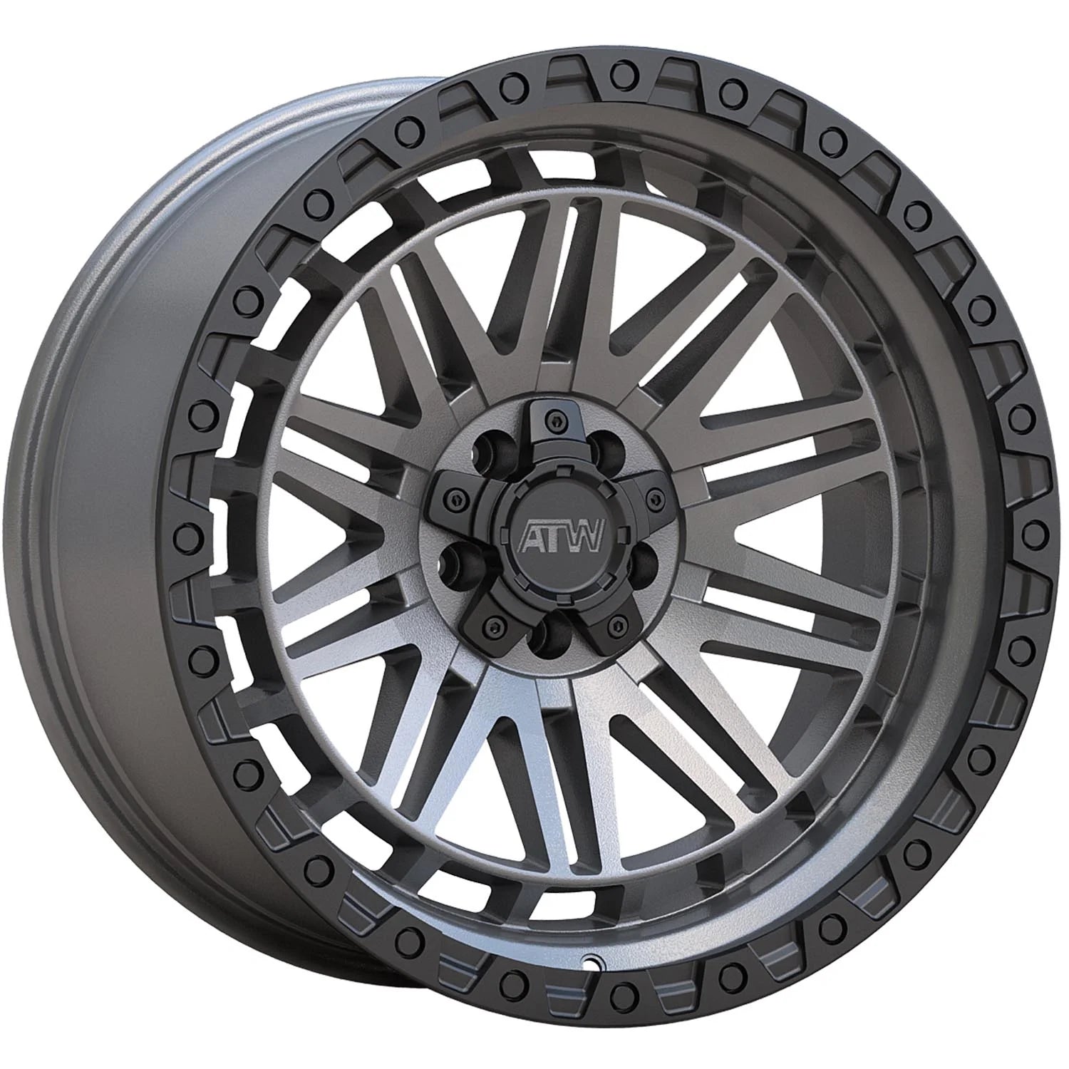 ATW YUKON 20x9 6x114.3  6x120 SATIN GUNMETAL BLACK LIP CB73.1 ET10