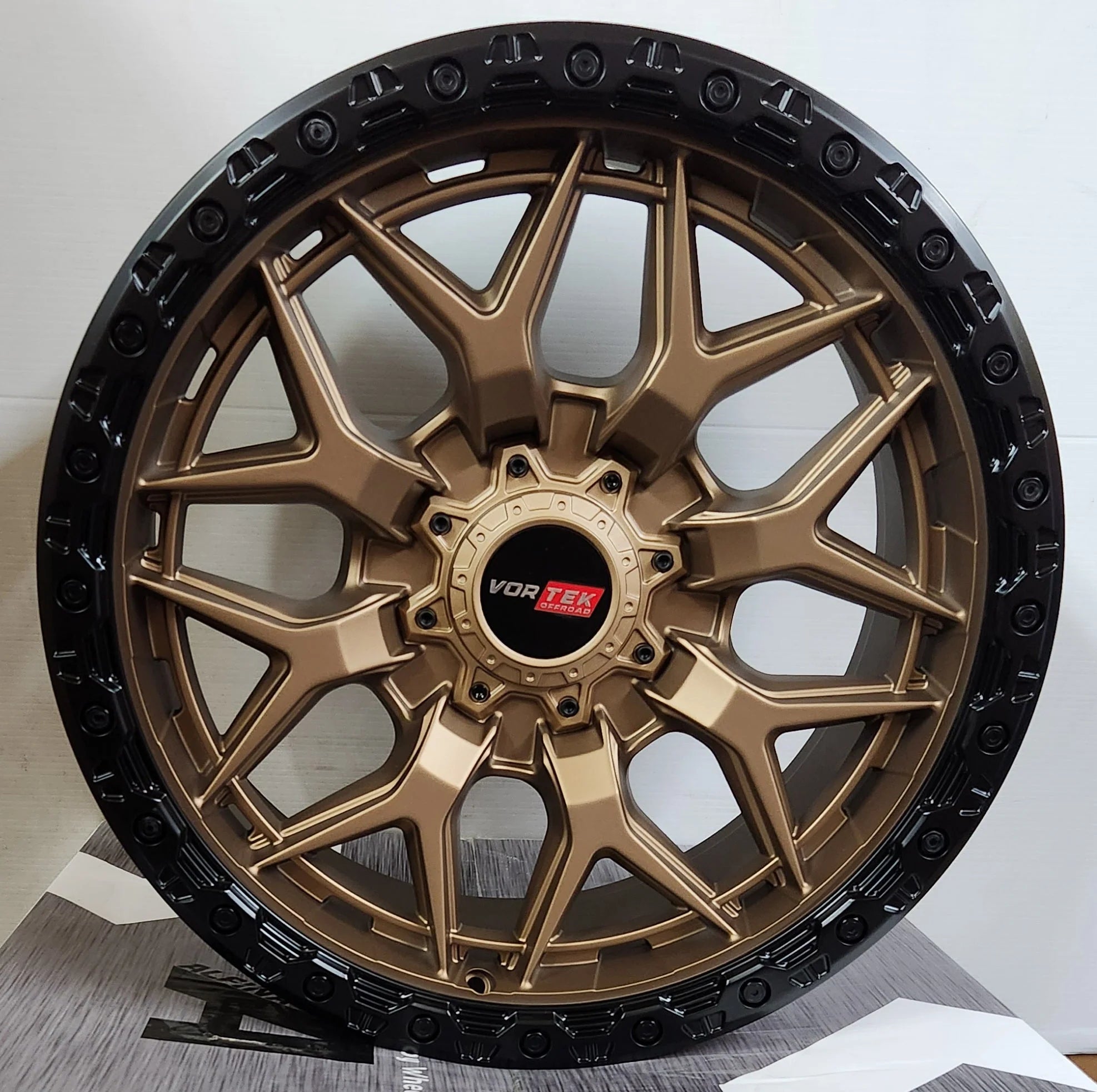 VORTEK VRT-603 20x9.0 8x165-8x180 Blank MATTE BRONZE BLACK BEAD RING