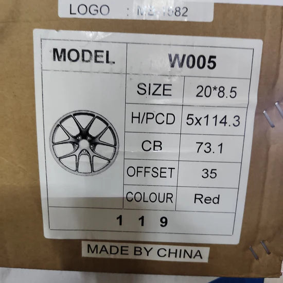 W005 20X8.5 5X114.3 RED