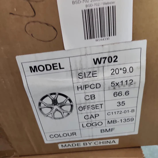 W702 20X9.0 5X112 BLACK MACHINE