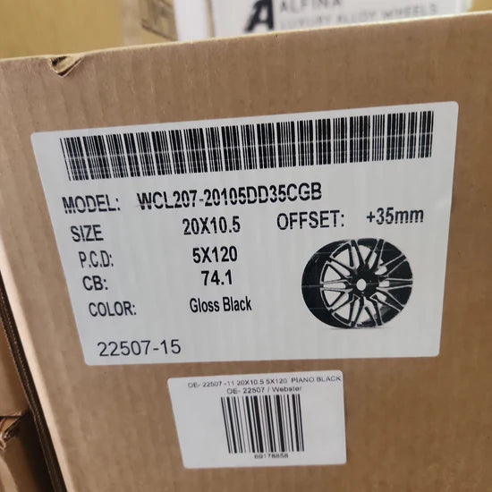 OE- 22507 -11 20X10.5 5X120 PIANO BLACK
