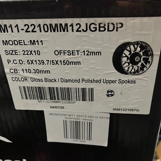 MONTORO M11 22X10 5X5.5/ 5X150 CB110 ET12