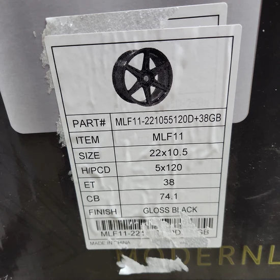 MODERN LEXURY MLF11 22X10.5 5X120 GLOSS BLACK