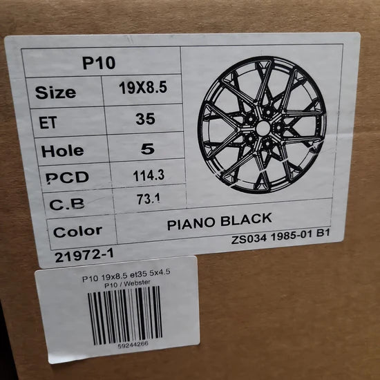 OE P10 19X8.5 5X4.5 GLOSS BLACK
