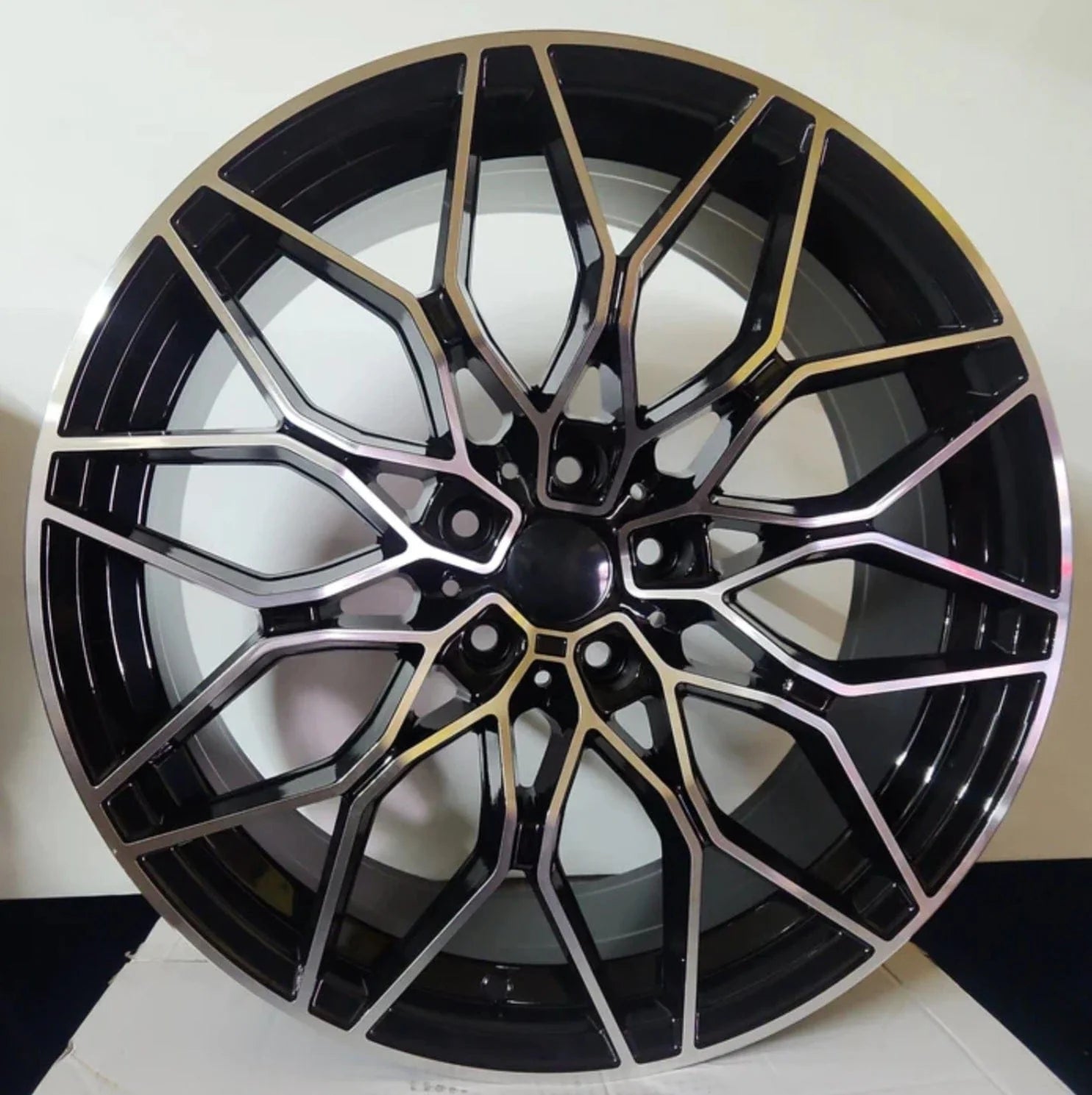 WCL206 18x8.0 5x120 GLOSS BLACK MACHINED FACE