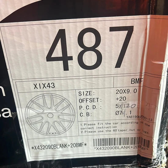 XIX X43 20X9 5X120 Black Machine Face CB74.1 ET35