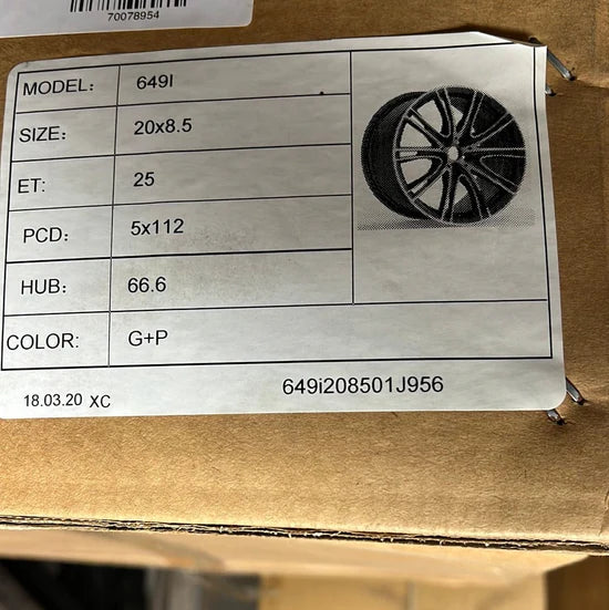 WHEELS - 6491 20X8.5 5X112 GUNMETAL