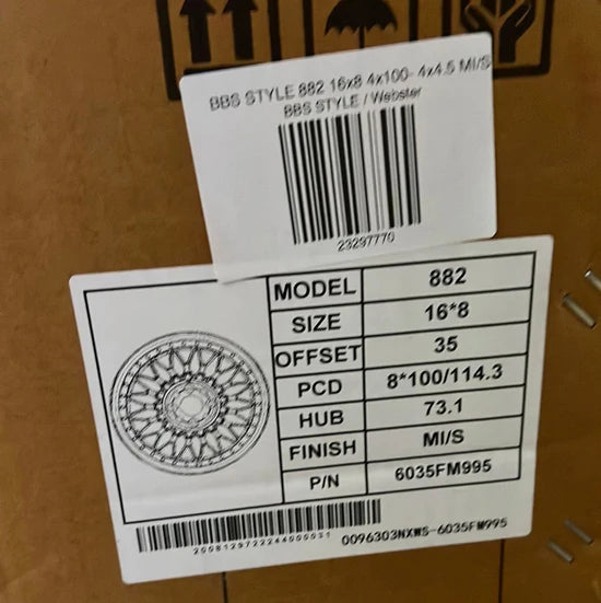 882 16x8 4x100- 4x4.5 MI/S