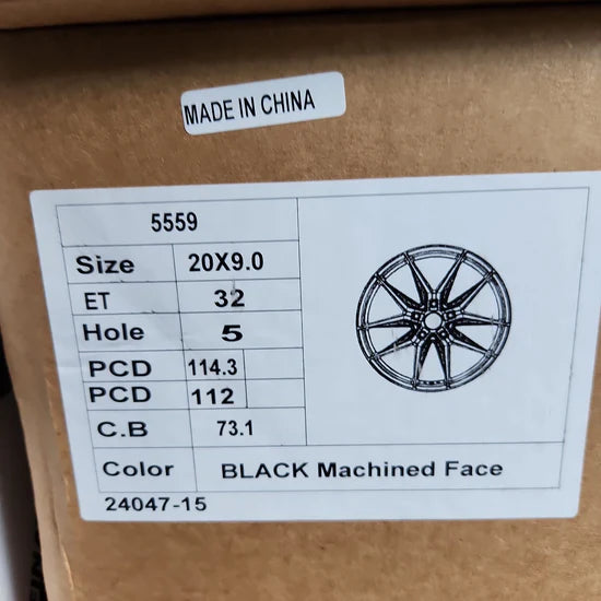 PEGASUS-5559 Si-04 20x9.0 5x112 5x114.3 BLACK MACHINE FACE CB73.1 ET32
