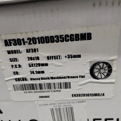ALFINA AF301 20X10 5X120 GBMBT