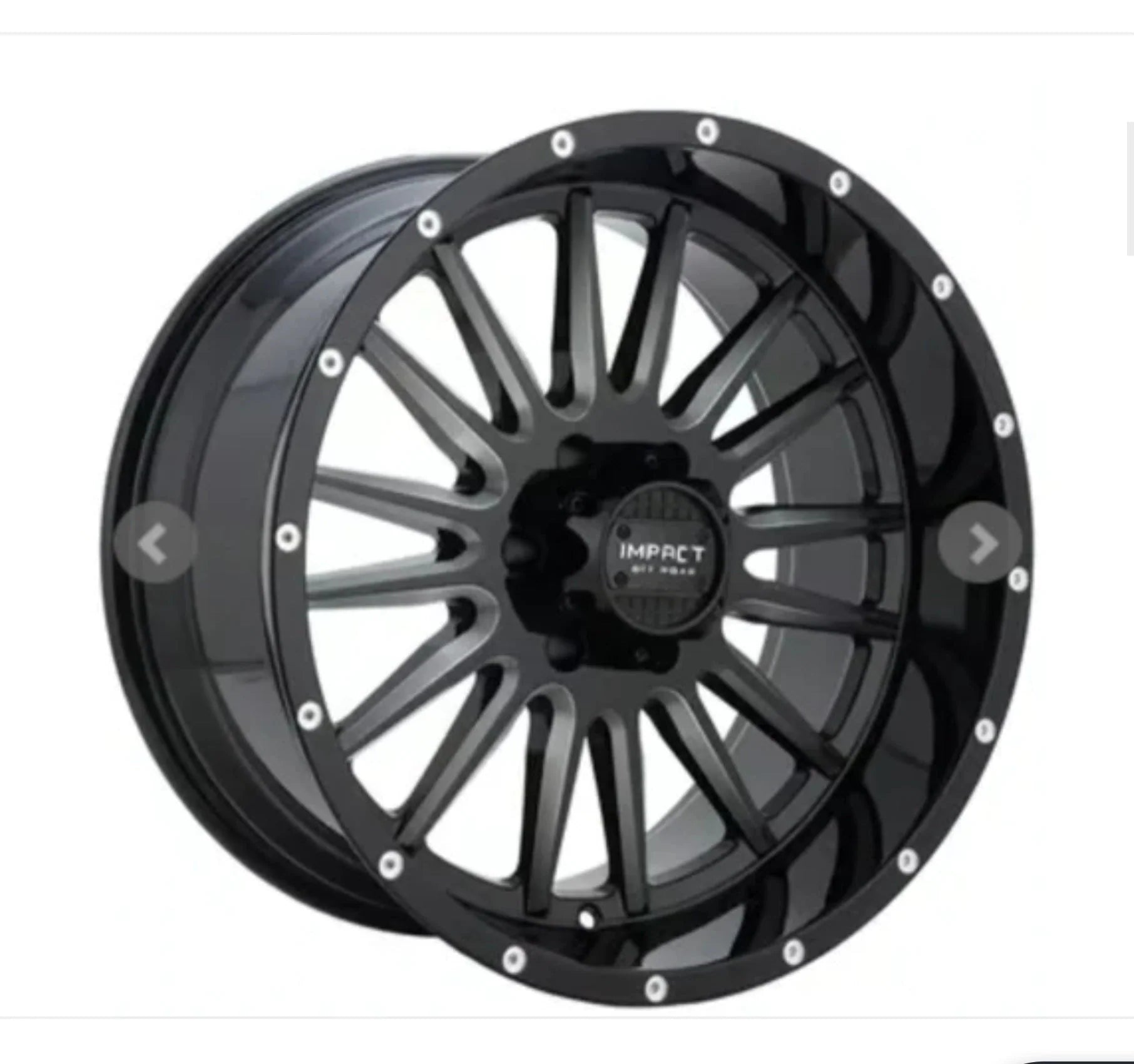 IMPACT OFF ROAD 833 20X10 6X139.7 GLOSS BLACK MILLED WINDOWS