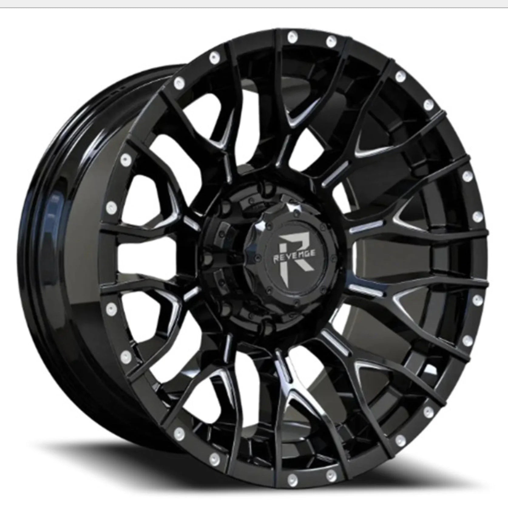 REVENGE RV-201 20X9 5x127- 5x139.7 BLACK AND MILLED