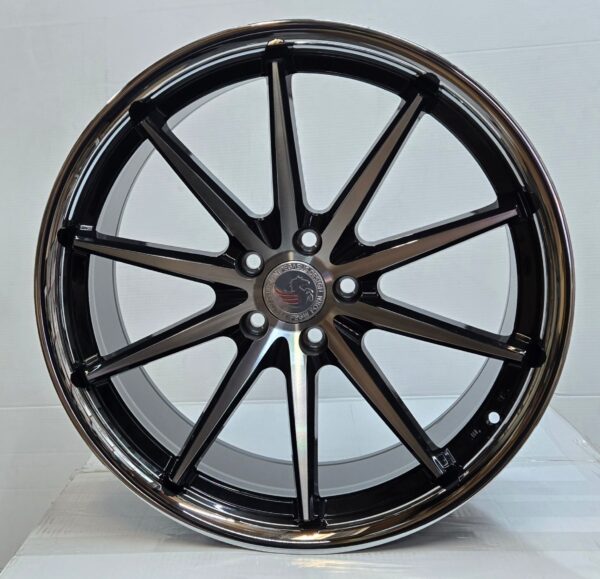FF53 20X10.0 5X112 5X114.3 PIANO BLACK MACHINED