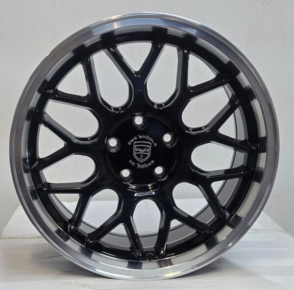GWG RS3 18X8.5 5X114.3 GLOSS KLACK MACHINED FACE