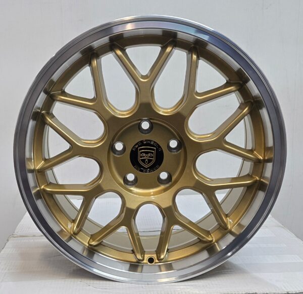 GWG RS3 18X8.5 5X114.3 GOLD MACHINED LIP
