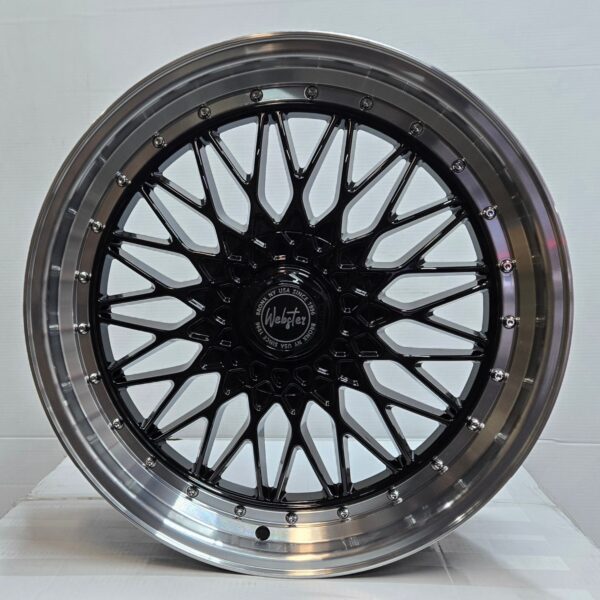GWG RS1 20x8.5 5x120 / 5x112 PIANO BLACK MACHINED LIP
