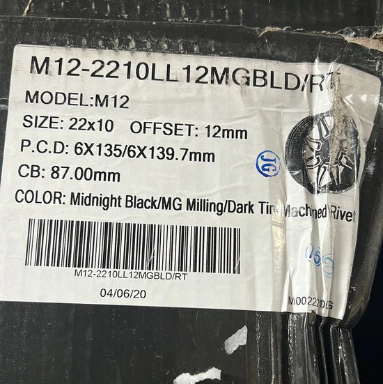 MONTORO M12 22x10 6x135 / 6x5.5 MBMGDTMR