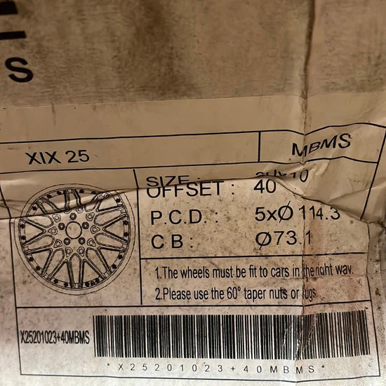 XIX X25 20X10 5X4.5 MBMS CB73.1  ET40