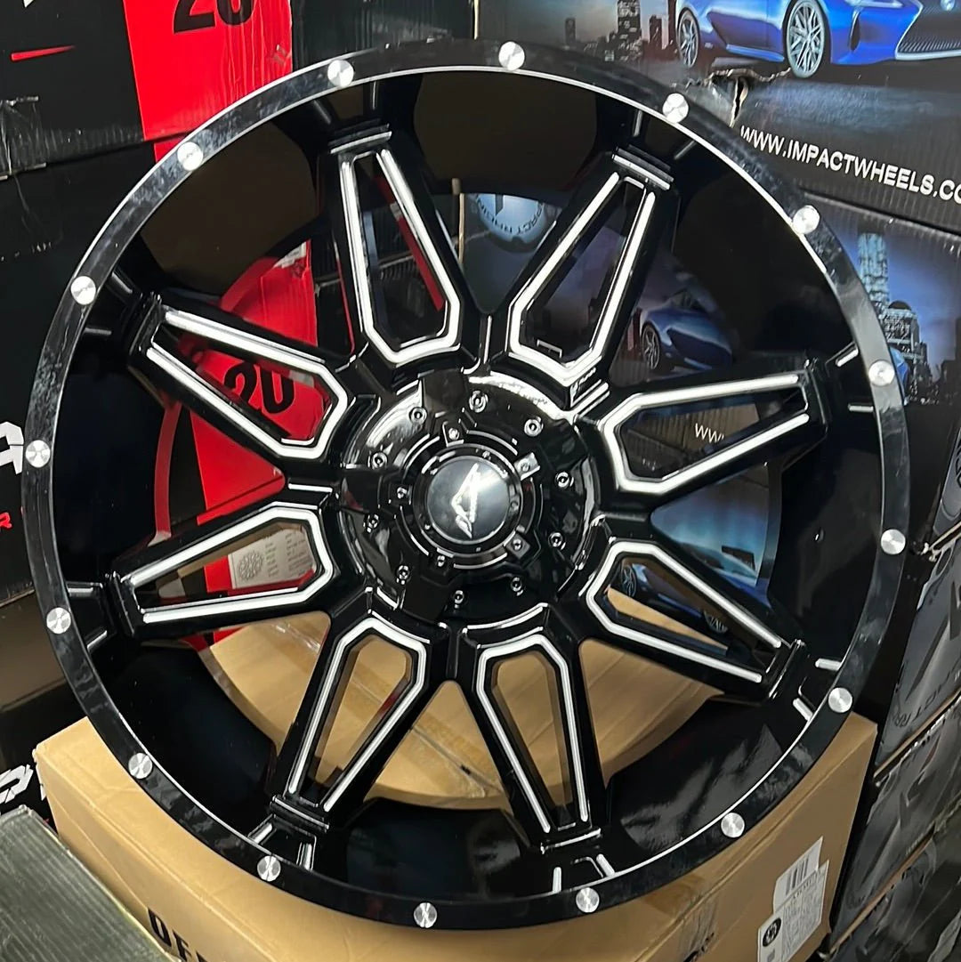MONTORO M12 20x10 6x5.5 PIANO BLACK MACHINED FACE