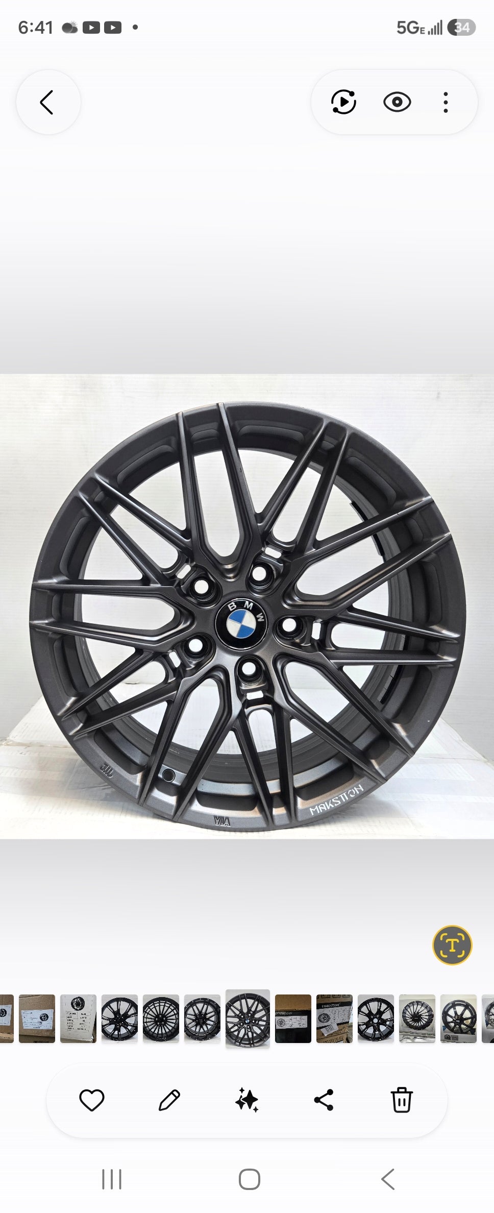 MAKSTTON 704 8030 17X7.5 5X120 GRAPHITE GREY CB73.1 ET35