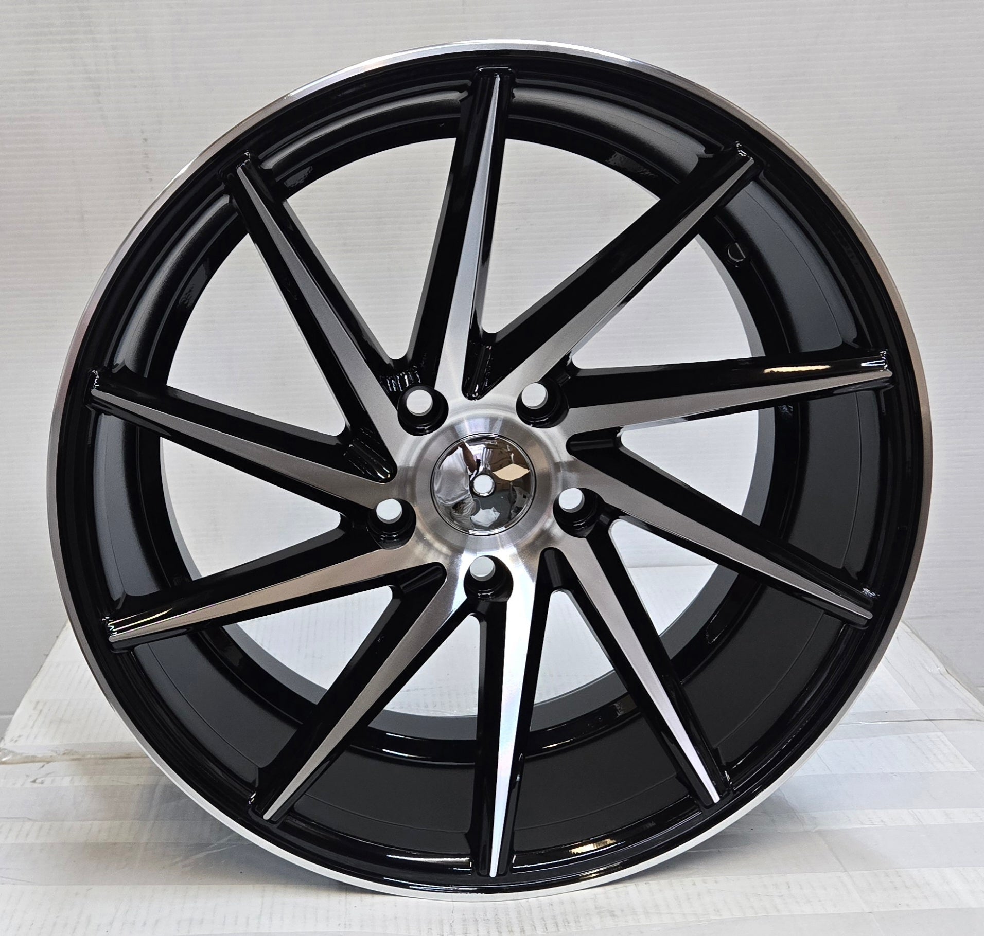 RAPIDASH-RD-21 17x8.0 5x112 5x114.3 GLOSS BLACK MACHINED FACE CB73. ET35