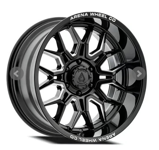 ARENA A117 20X10 6X139.7 VIOLATOR GLOSS BLACK AND MILLED CB106.1 ET18