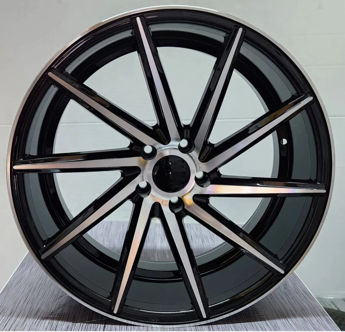 RAPIDASH-RD21 17x8.0 5x112 / 5x114.3 GLOSS BLACK MACHINED FACE