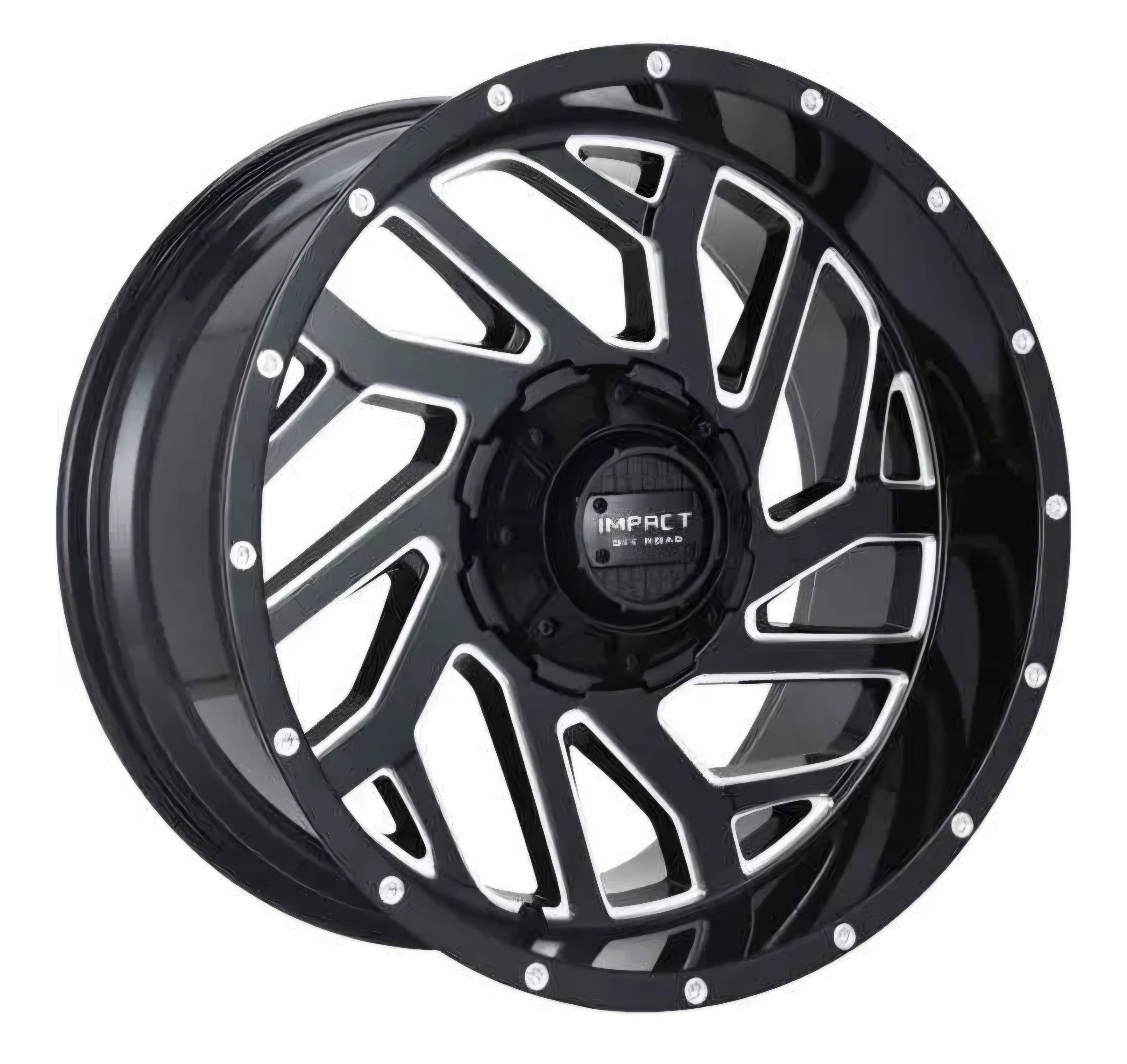 IMPACT 823 20X10.0 5X127 5X139.7 GLOSS BLACK MILLING CB87.1 ET-12
