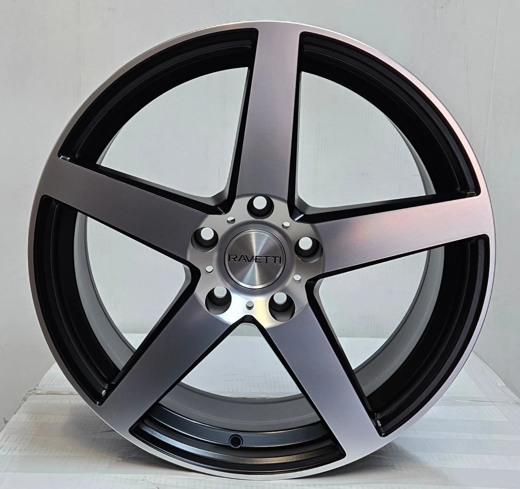RAV-M13 18X8.0 5X120 SATIN BLACK MACHINED FACE