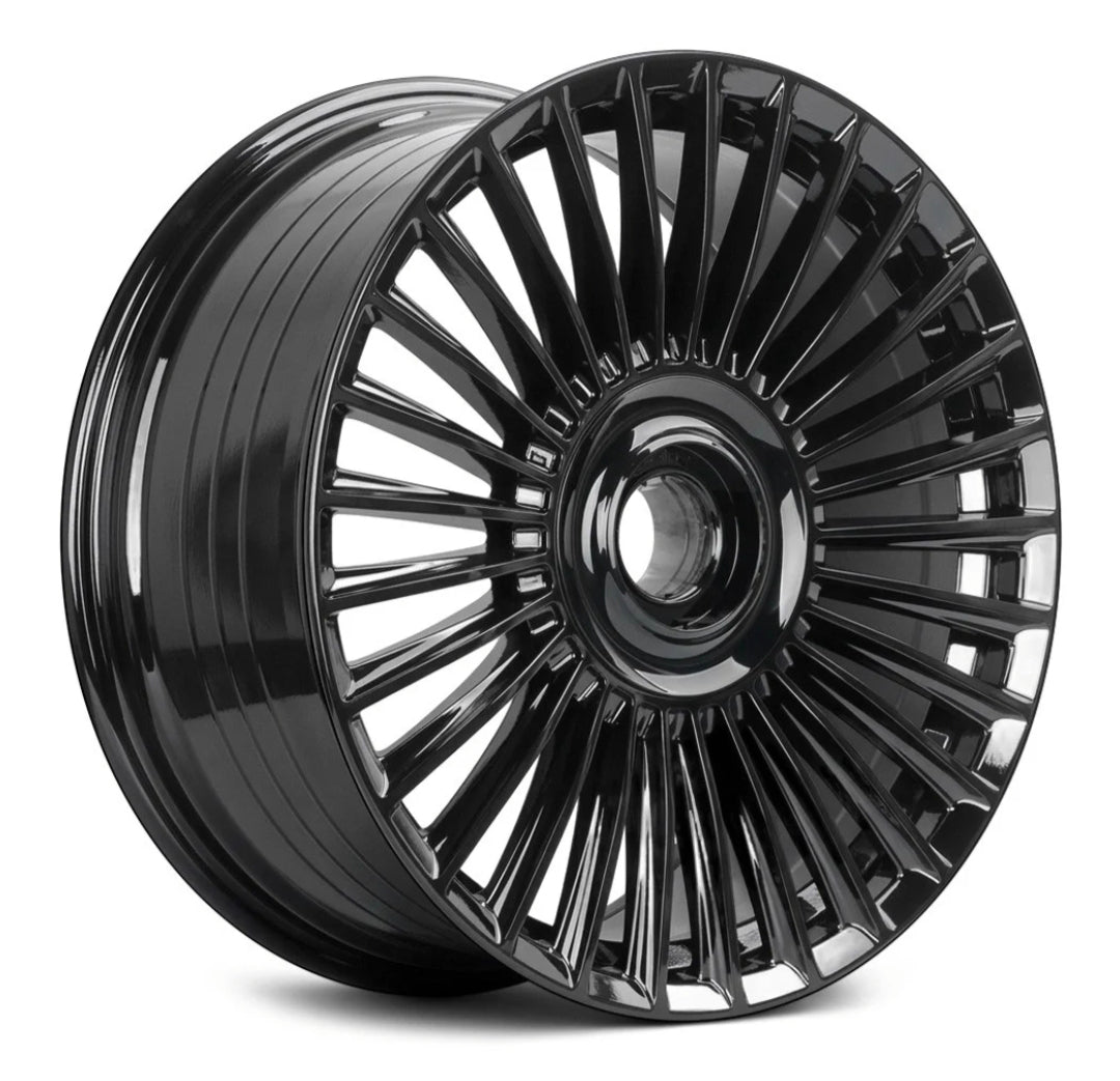 W843 22X10.5 5X112 5X114.3 5X120 GLOSS BLACK CB72.6 ET38