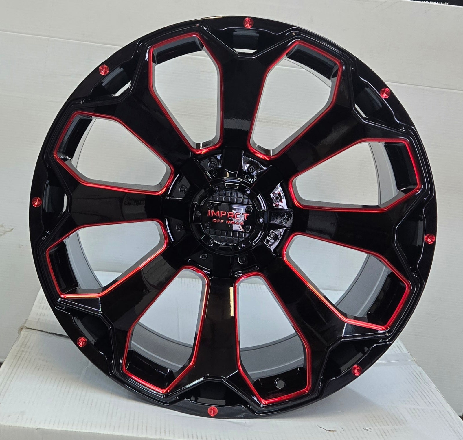 IMPACT 817 22X10.0 6X139.7 6X135 RED MILLING CB106.1 ET-12