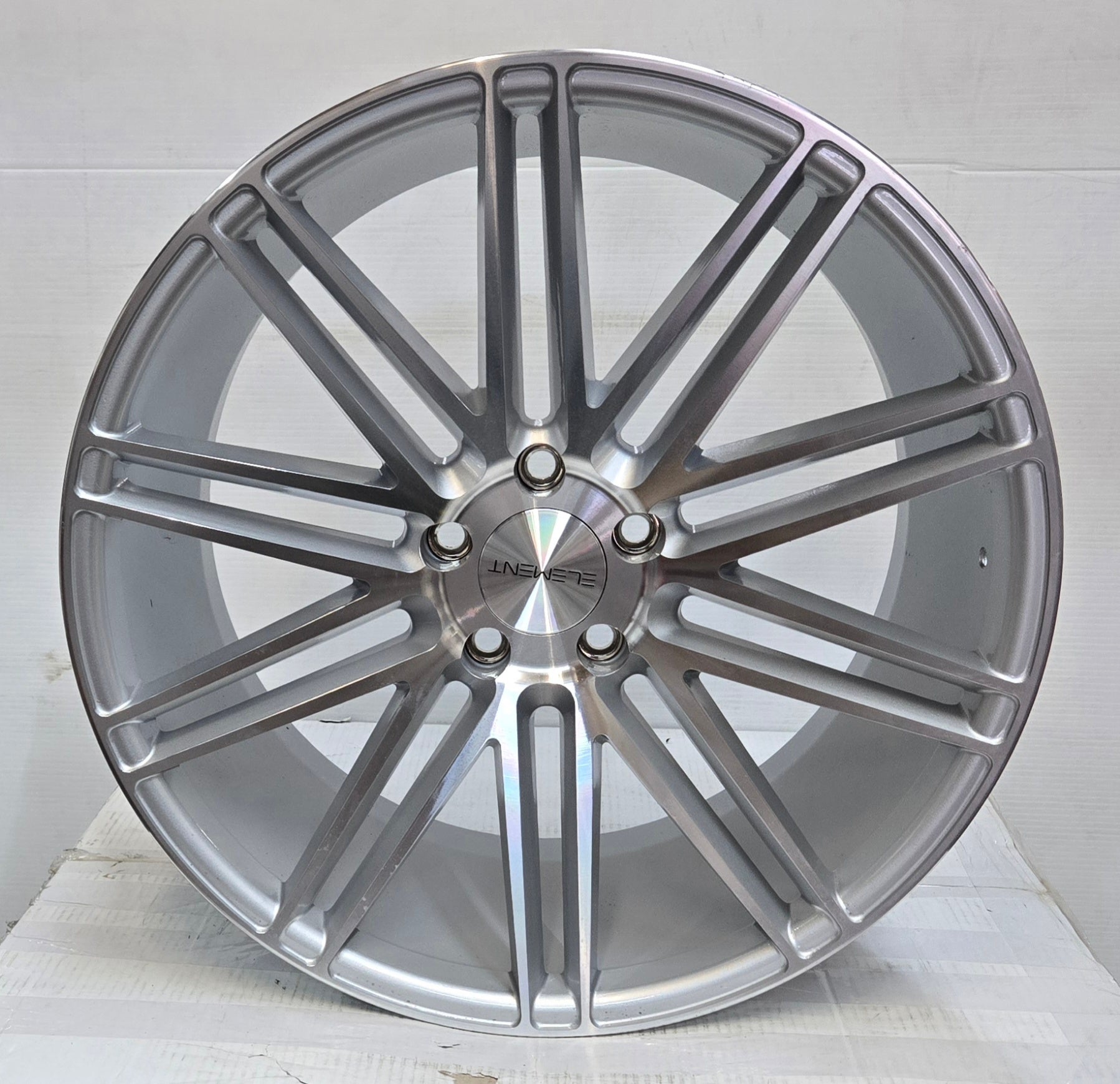 AZ10 20X10.5 5X114.3 SILVER MACHINED CB72.56 ET42