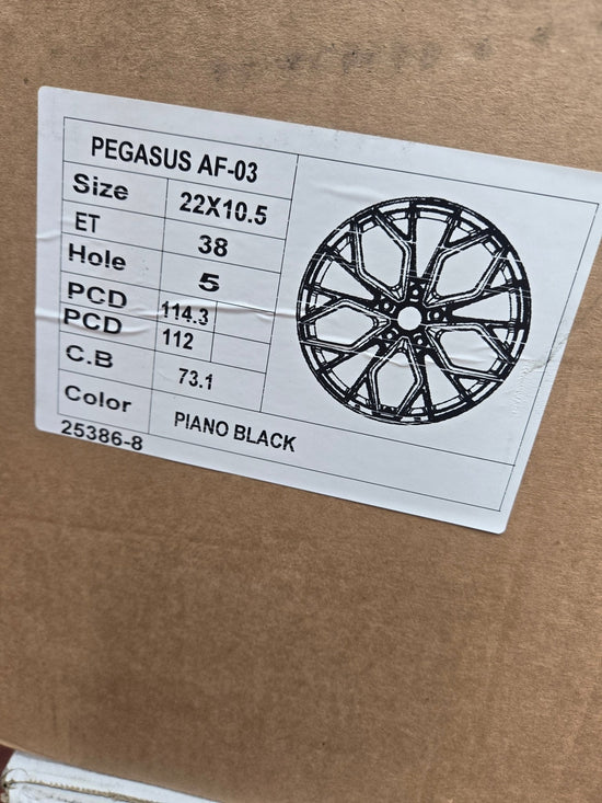 PEGASUS-5558 AF03 22x10.5 5x112 / 5x114.3 GLOSS BLACK