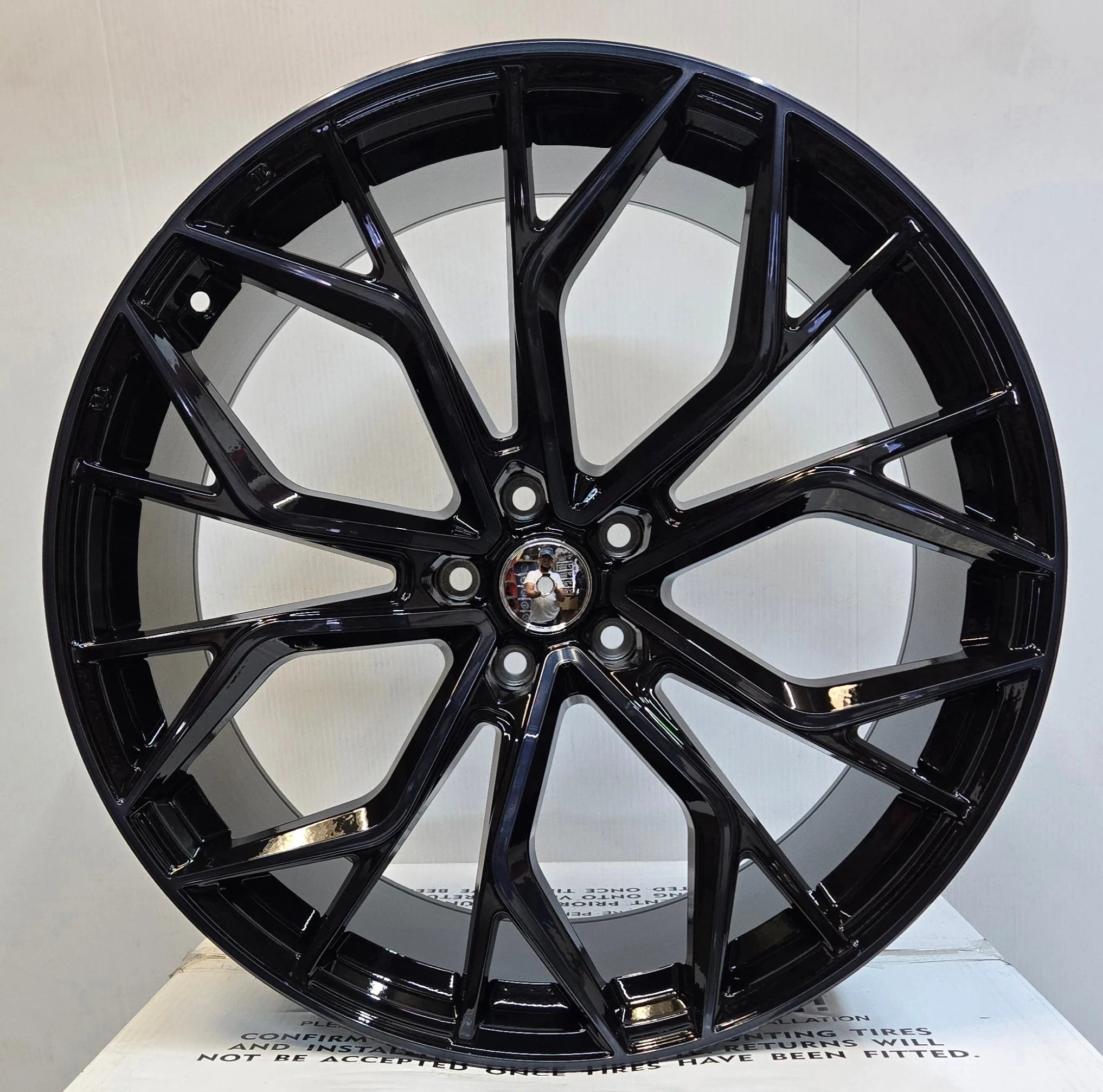 PEGASUS-5558 22x10.5 5x112 / 5x114.3 GLOSS BLACK MACHINED FACE DARK TINTED