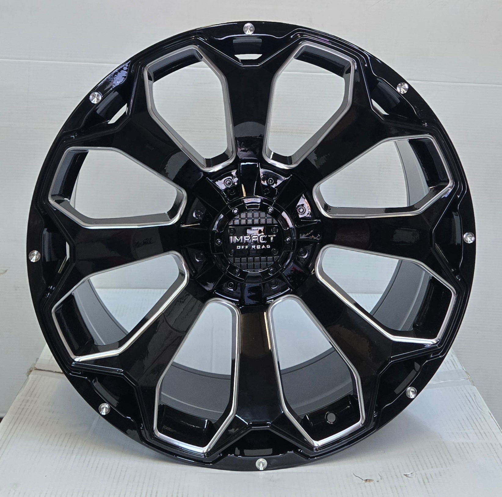 IMPACT 817 22X10.0 5X127 5X139.7 GLOSS BLACK CB87.1 ET-12