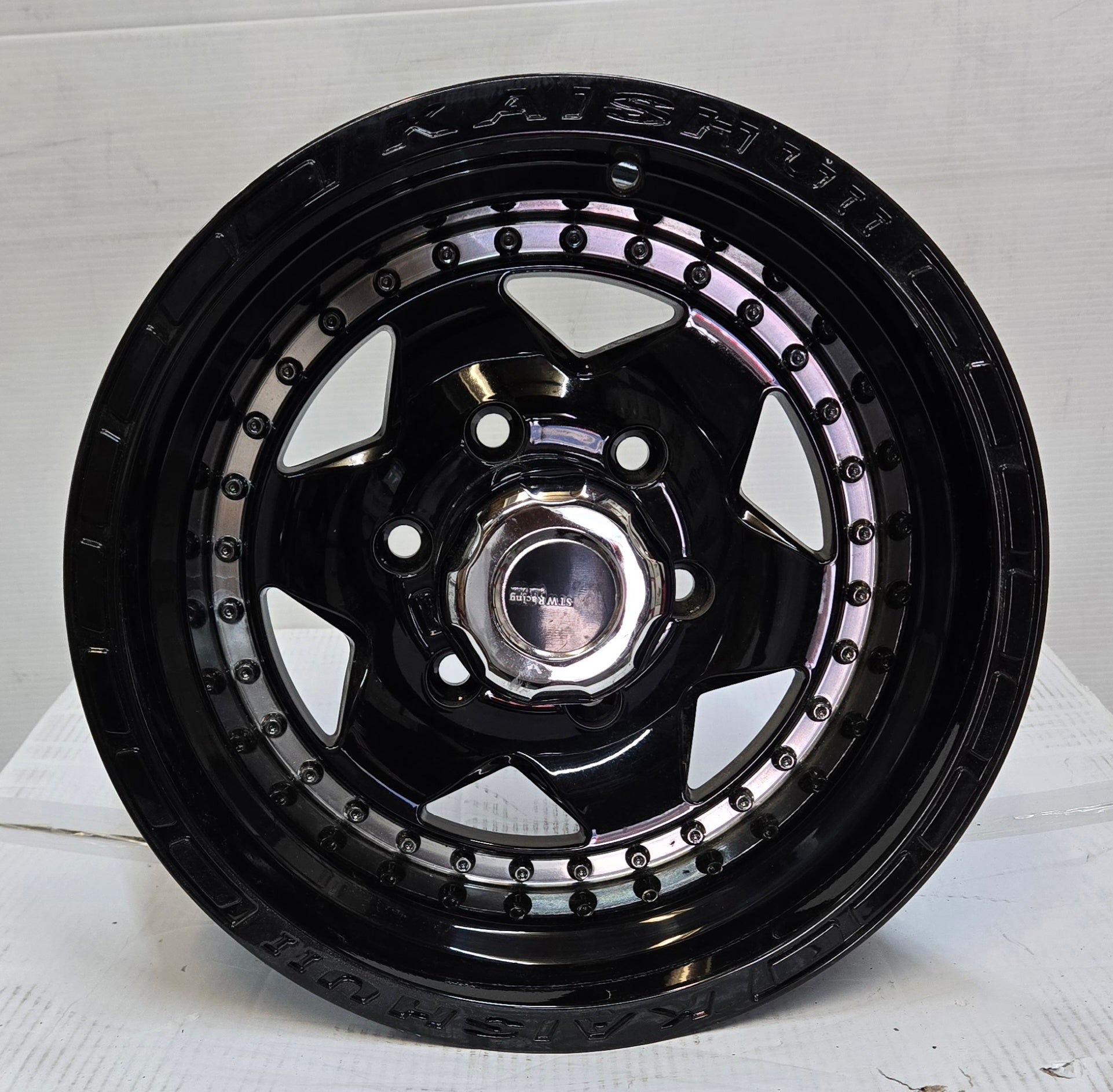 STW-121N 15X8.0 6X139.7 BLACK MACHINED CB108 ET-15