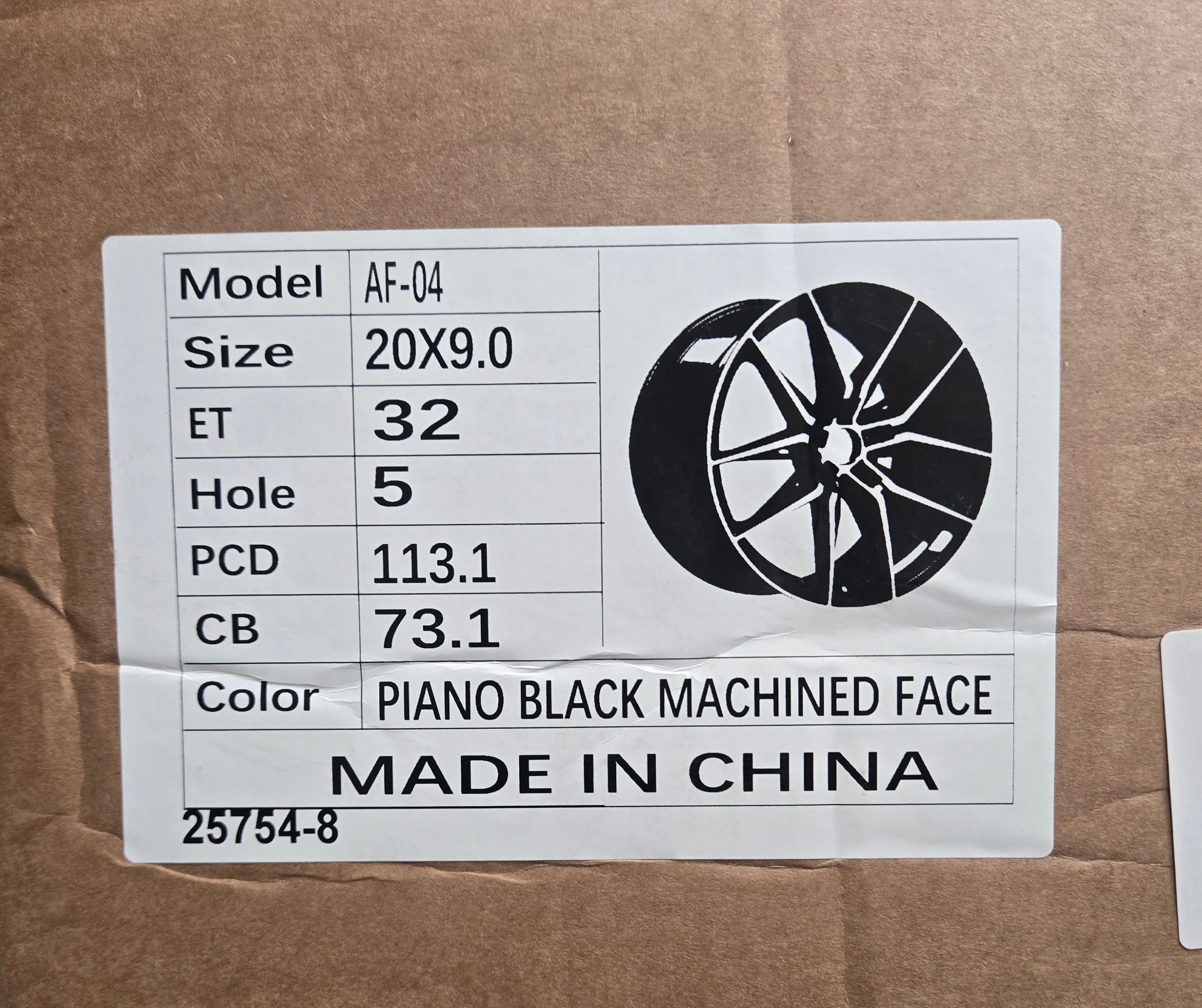 AF-04 20X9.0 5X112 5X114.3 PIANO BLACK MACHINED FACE CB73.1 ET32