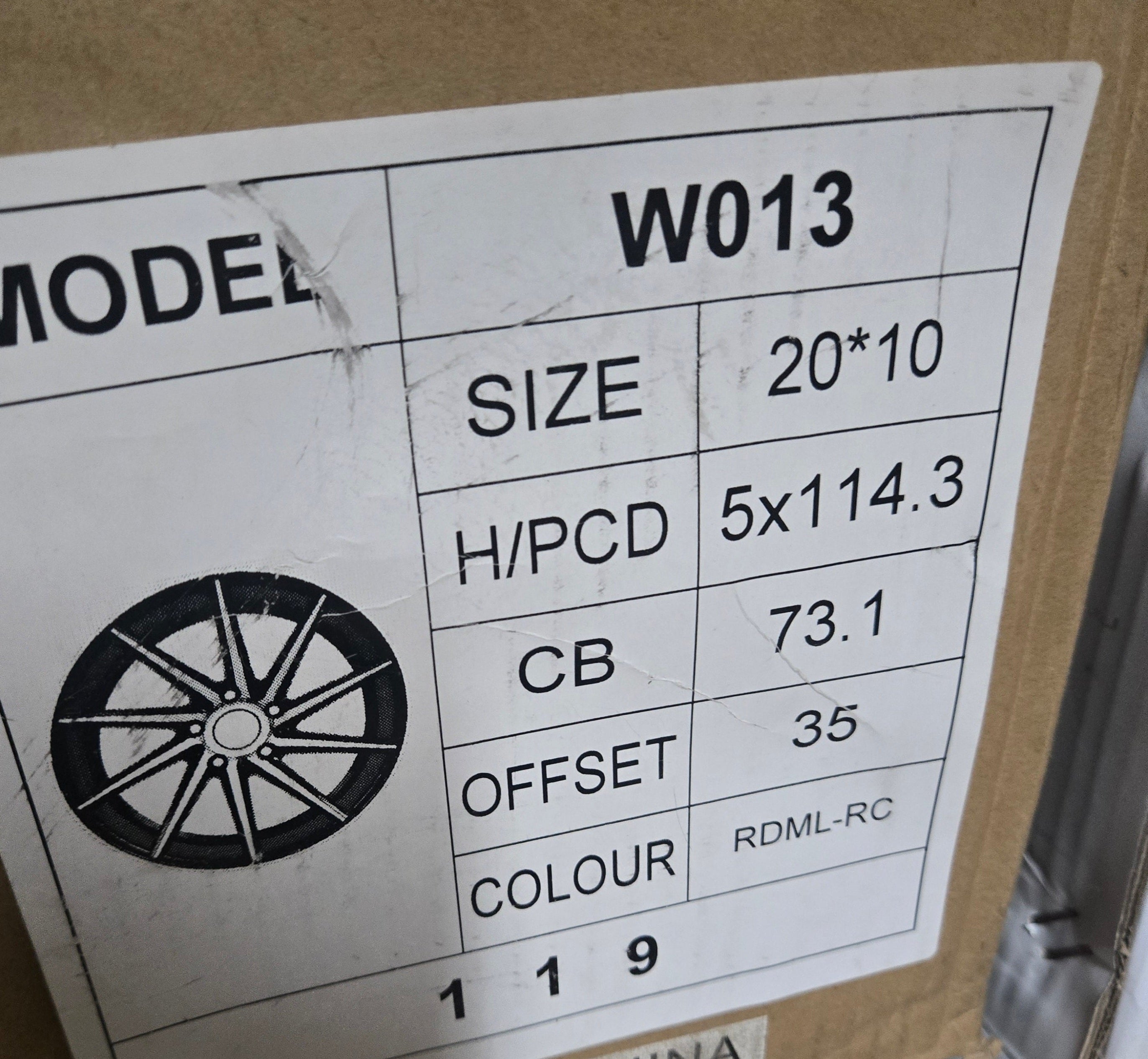W013 20X10 5X114.3 RED RDML RC CB73.1 ET35