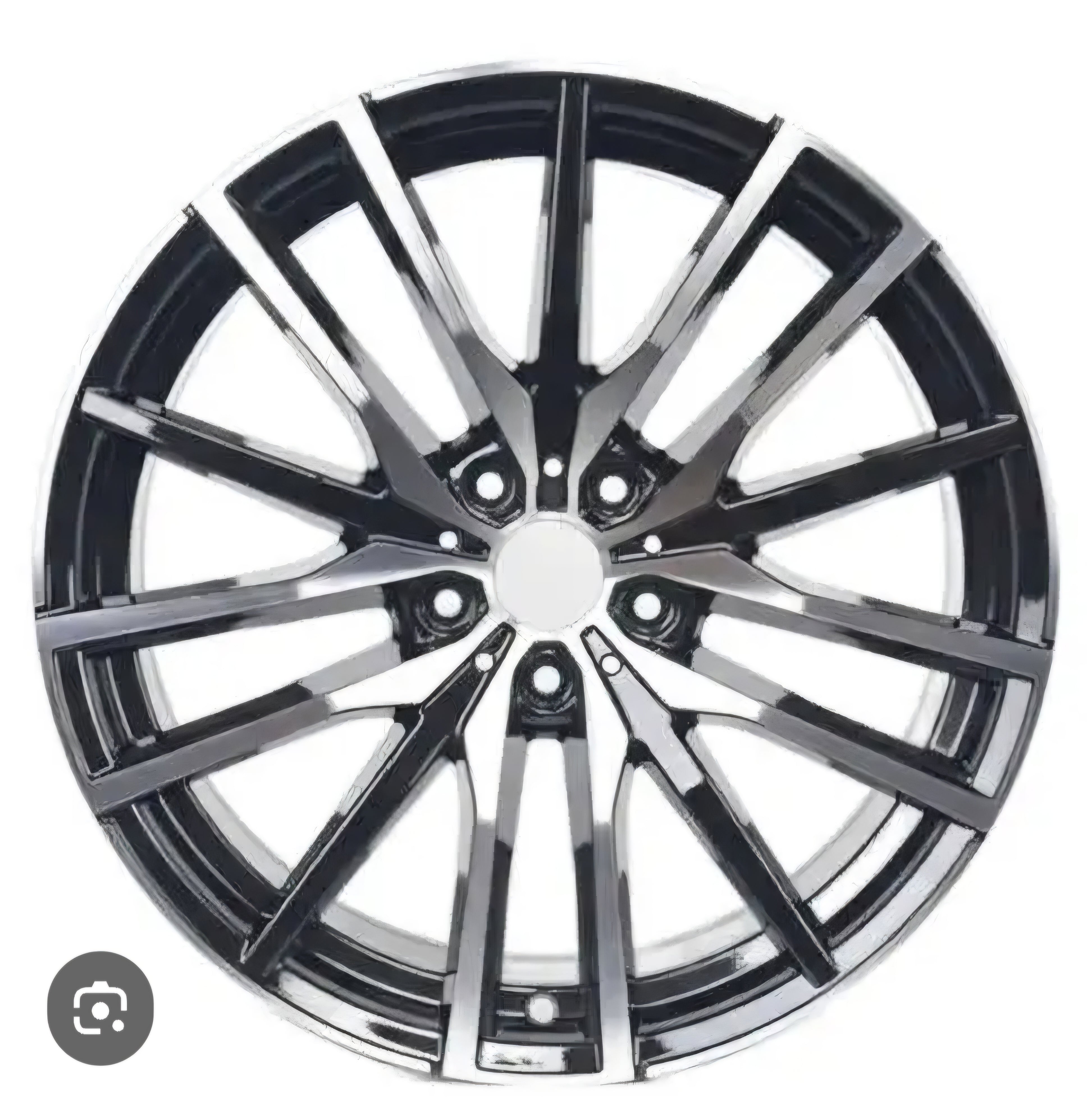 W726 22X9.5 5X120 BLACK MACHINED FACE CB74.1 ET37