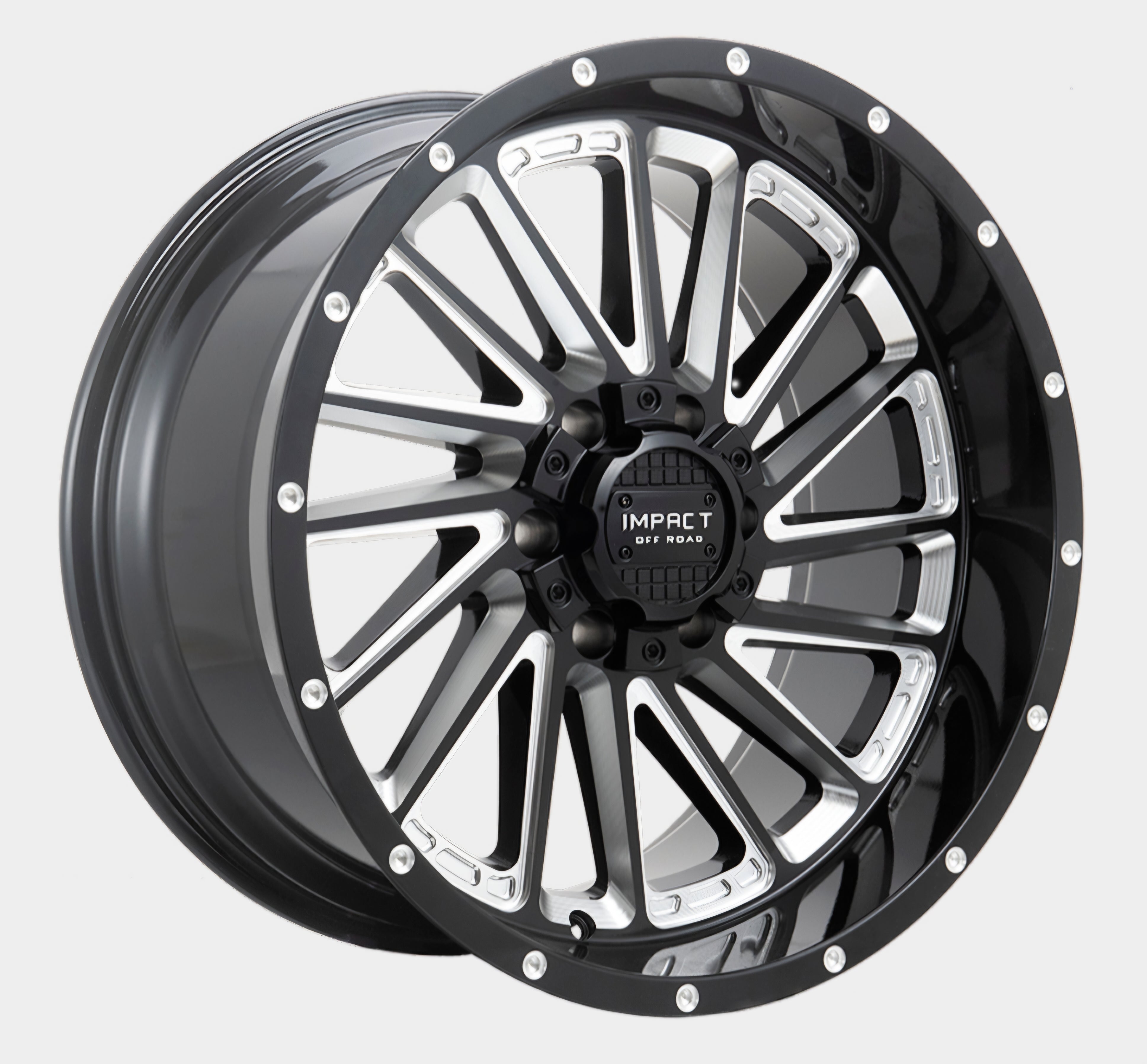 IMPACT 903 20X10.0 5X127 5X139.7 GLOSS BLACK MILLING WINDOWS CB87.1 ET-12