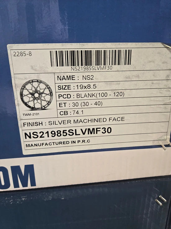 GWG NS2 19x8.5 BLANK SILVER CB74.1 ET35