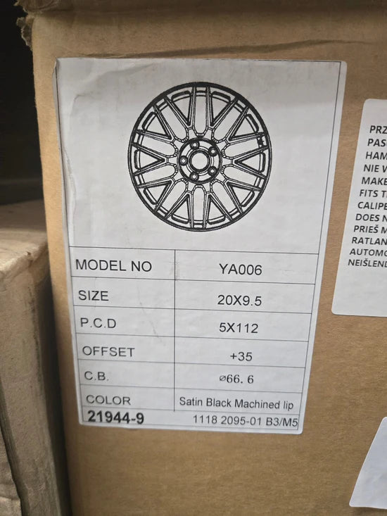 OE-22269-5 1118 20x9.5 5x112 MATTE BLACK MACHINE LIPS CB66.1 ET35