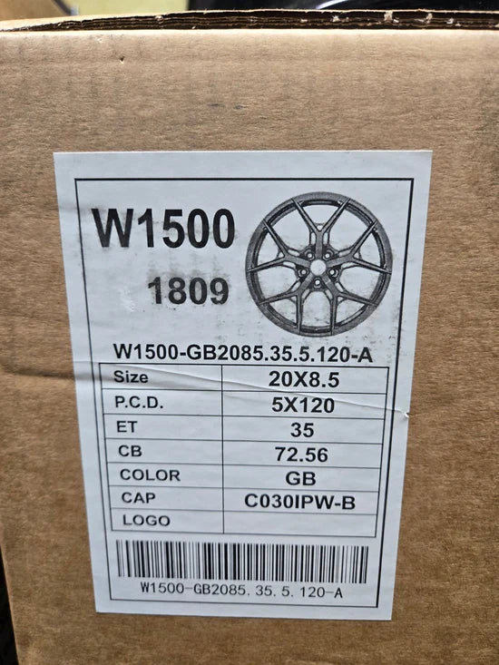 W1500 20X8.5 5X120 GLOSS BLACK
