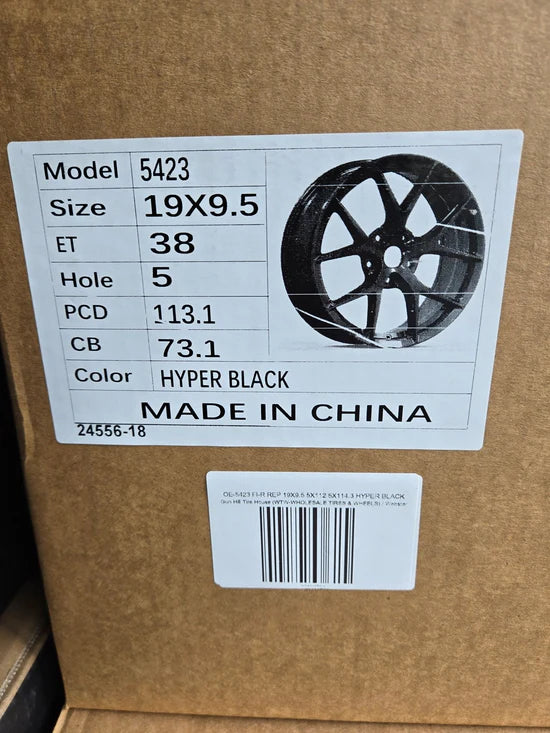 OE-5423 FI-R REP 19X9.5 5X112 5X114.3 HYPER BLACK CB73.1 ET38