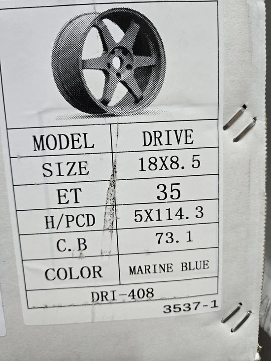 TRAKLITE DRIVE 18X8.5 5X114.3 MATTE MARINE BLUE