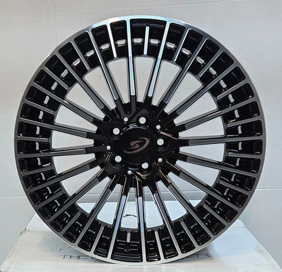 OE-1088 20X8.5 5X112 PIANO BLACK MACHINED FACE