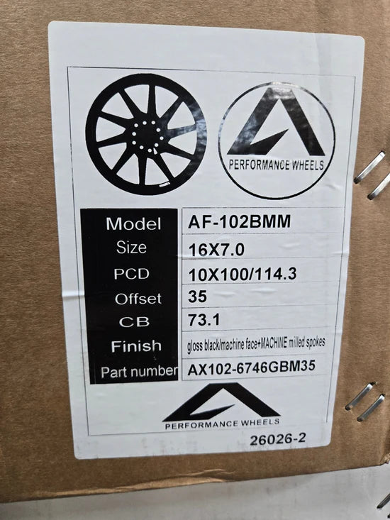 AXIA AF-37 16x7 5x100 / 5x114.3 GLOSS BLACK MACHINED FACE MACHINED SPOKES