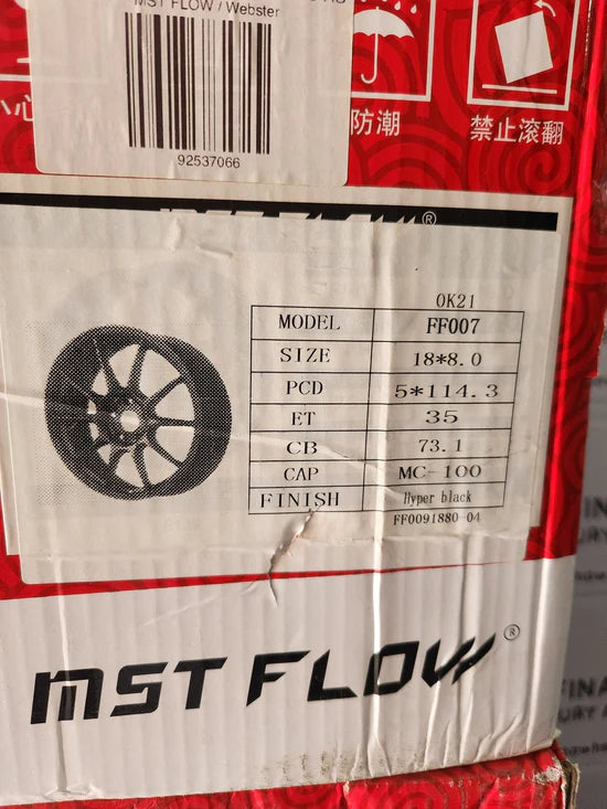 MST FLOW FF007 18x8 5x114.3 Hyper Black
